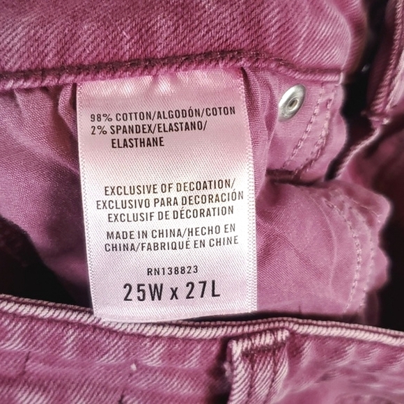 Cleo + Wolf High Rise Straight Leg Purple Jean - Picture 11 of 11